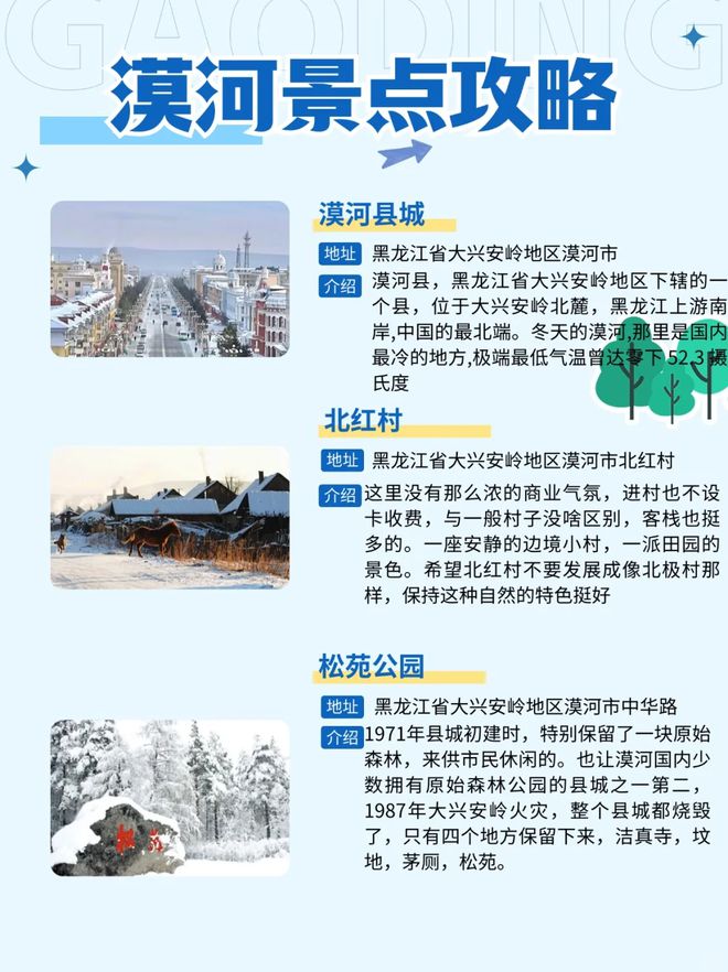 游攻略路线天费用大概是多少AG真人中国去漠河旅游三日(图3)